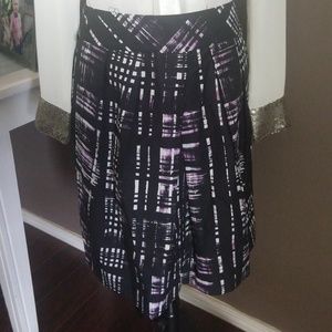 Banana Republic Silk A-Line Pleated Skirt Sz 4